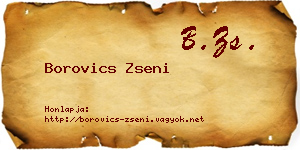 Borovics Zseni névjegykártya